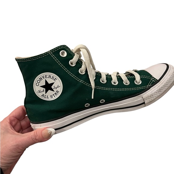 Converse Shoes - Converse All Star Green High Top Canvas Sneakers Mens 7 Womens 9 Retro 90s Indie